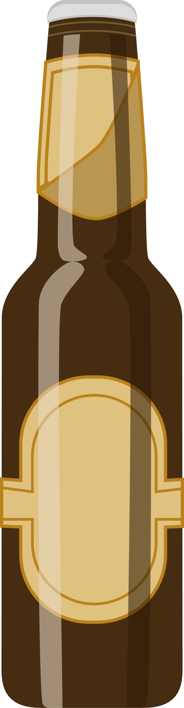 棕色立体瓶子插图