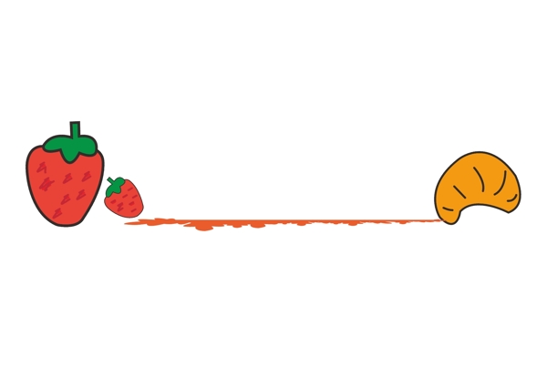 矢量卡通创意水果分割线