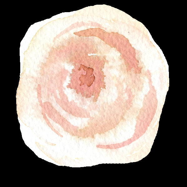 手绘淡粉色花PNG透明素材