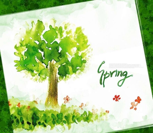 春季大树背景图片