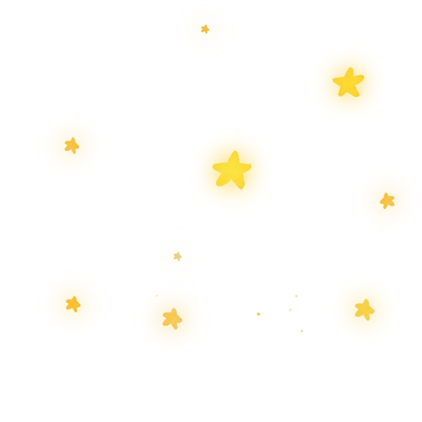 金色飘落的星星元素