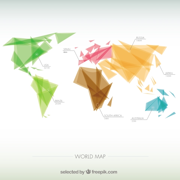 几何世界地图图表