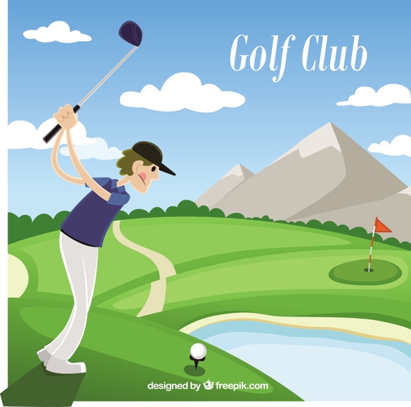 高尔夫俱乐部的插图