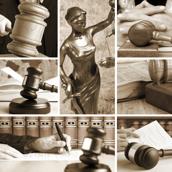 法槌与司法法律雕塑雕像图片