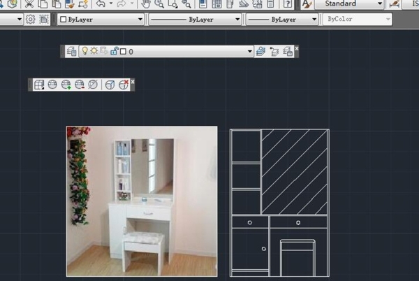 梳妆台cad