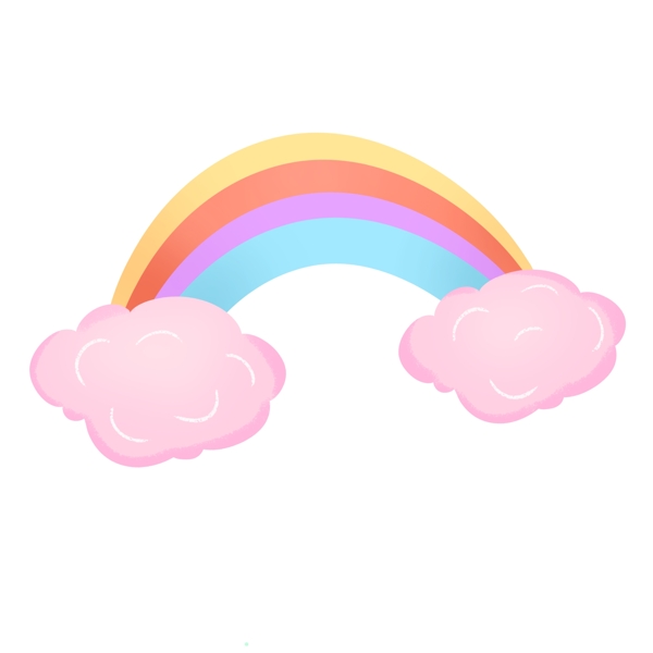 彩色治愈可爱六一儿童节彩虹云朵