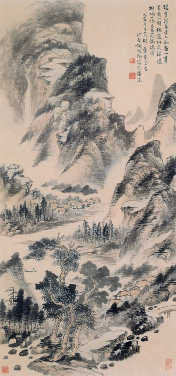 山水水墨画