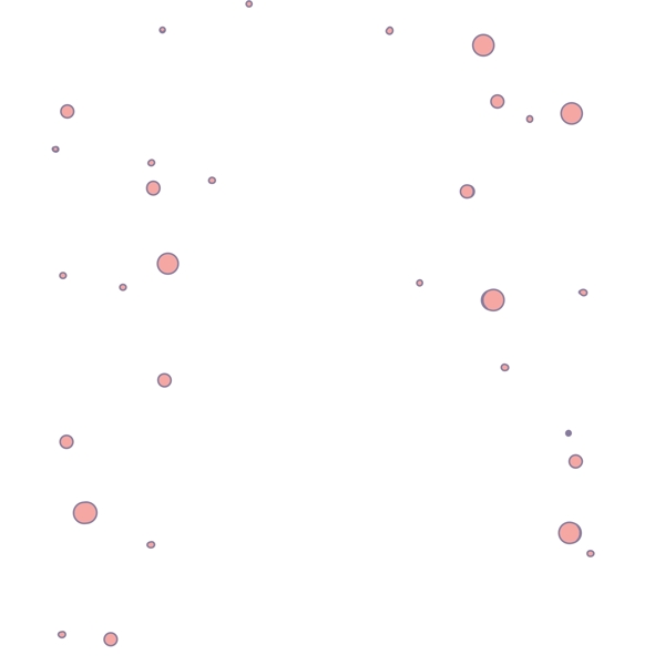 红色圆弧漂浮圆点元素