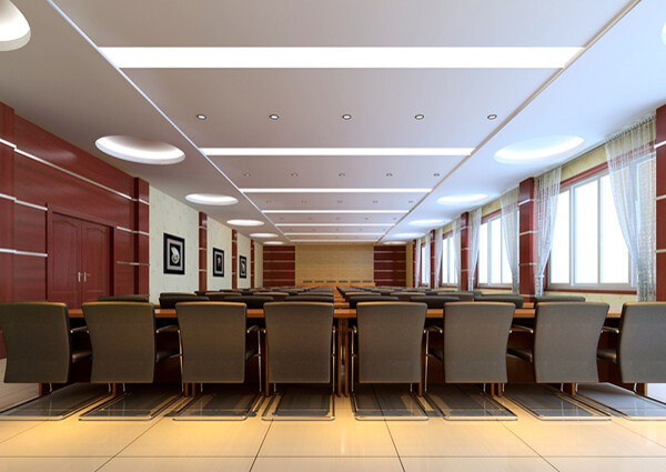 Meetingroom会议室多人会议室带贴图VR渲染室内效果图014