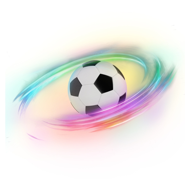 彩色炫光科技足球