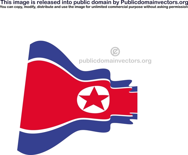 朝鲜波形矢量标志