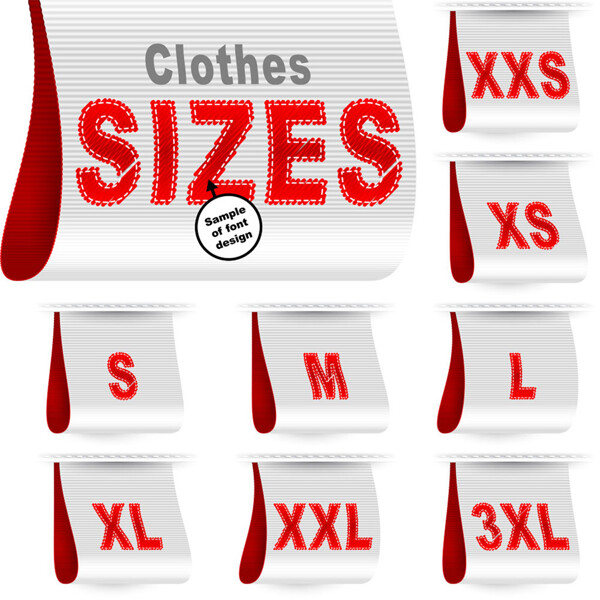 衣服规格大小标签图案设计图片1