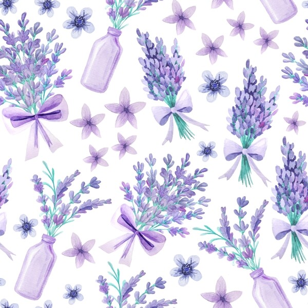 紫色花瓶卡通背景素材