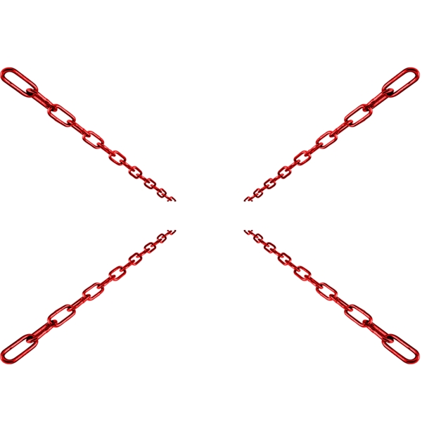 红色创意铁链元素