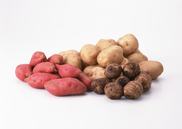 红薯土豆芋头新鲜的蔬菜