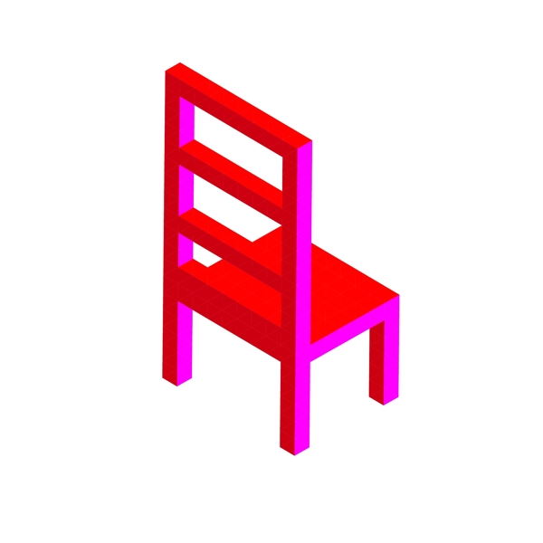 凳子2.5D设计元素装饰图案