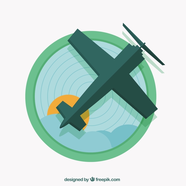 绿色飞机图片