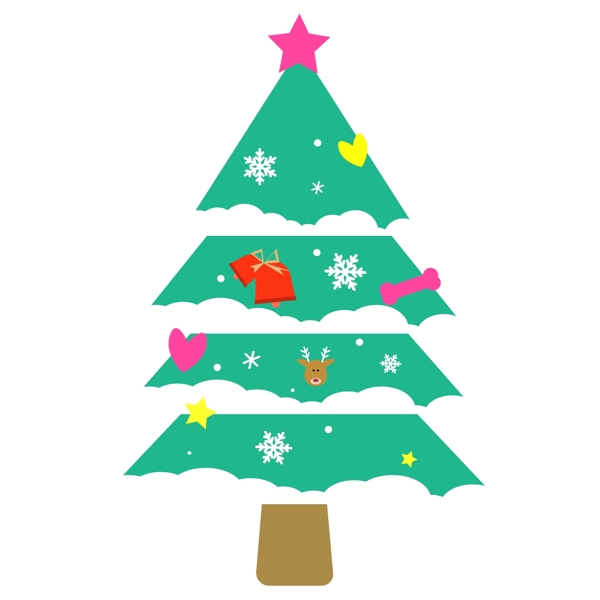 可爱铃铛圣诞节圣诞树节日