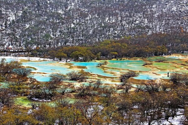 四川黄龙风景图片