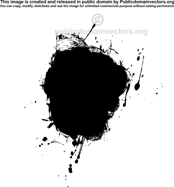 黑色墨水飞溅的矢量图形