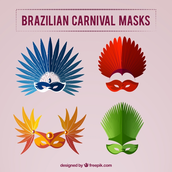 巴西扁平狂欢节奇特面具