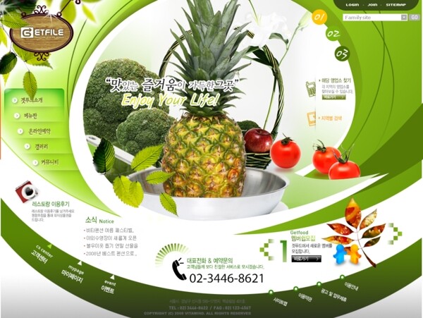 水果网页设计模板图片