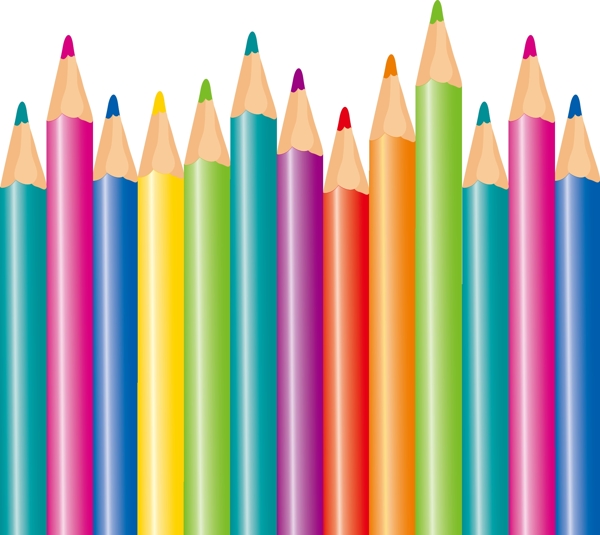 矢量彩色铅笔元素
