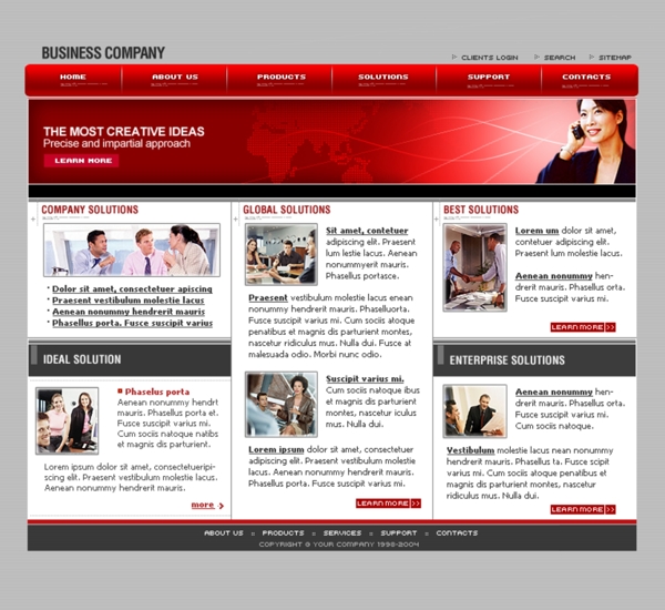 IT商务信息企业网页模板