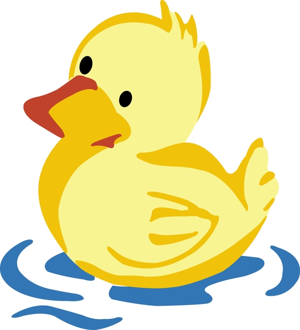 印花矢量图动物鸭子水色彩免费素材