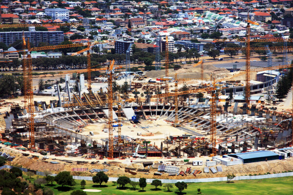 建设中的南非世界杯球场图片
