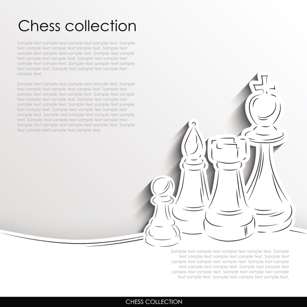 手绘国际象棋图片