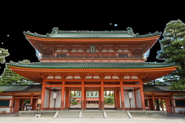 清新寺庙日本旅游装饰元素