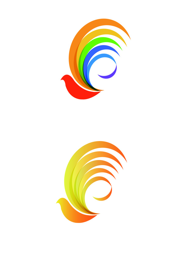 一个以鸟为元素的logo设计