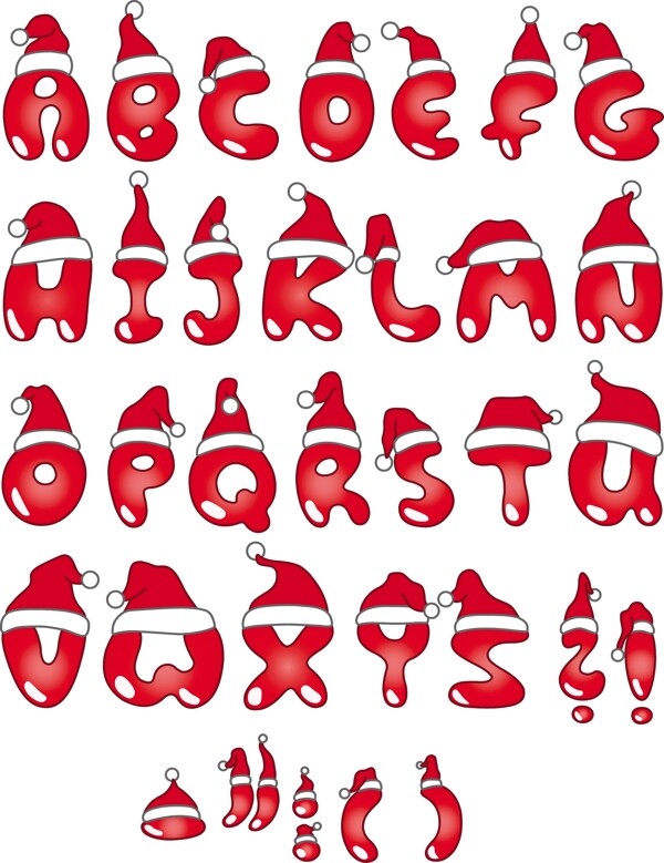 圣诞字母图片