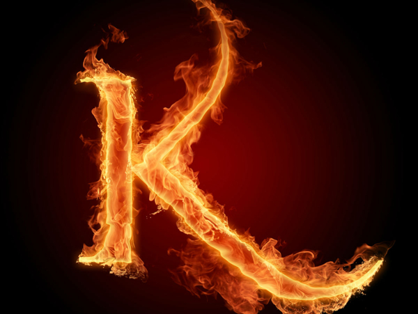 字母k火焰效果创意组合