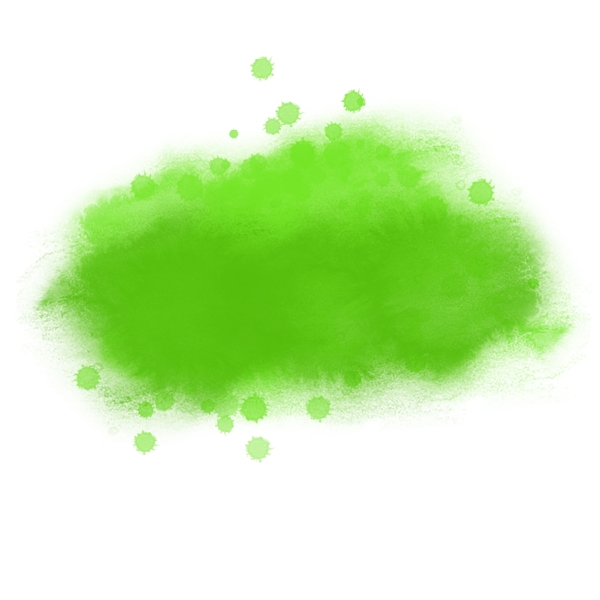 绿色唯美水彩效果元素