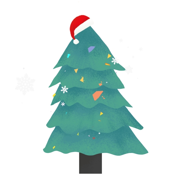 圣诞树插画可商用分层素材