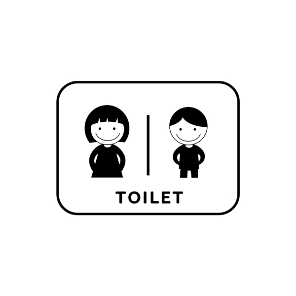 厕所标志卫生间洗手间男女创意简约卡通