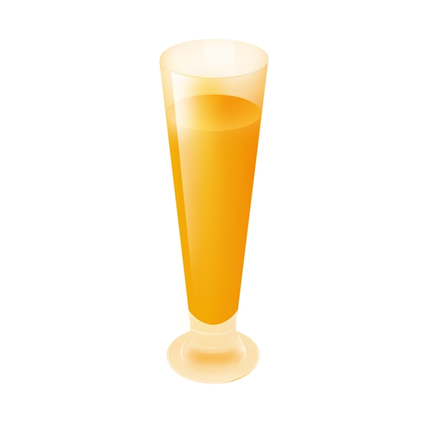 果汁橙汁长脚被玻璃杯金黄色
