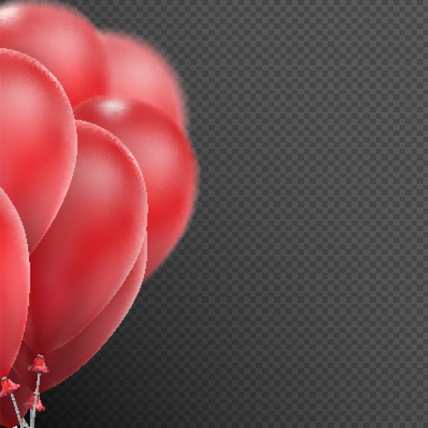 美丽的红色气球设计矢量素材