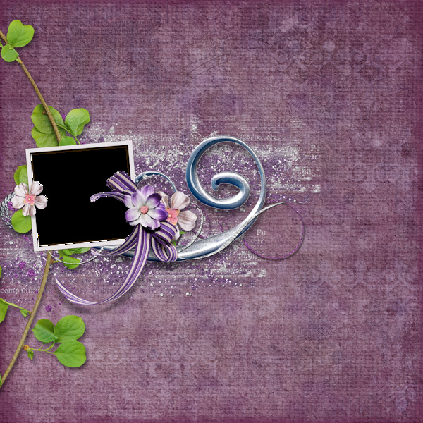 花朵花藤相框设计图片