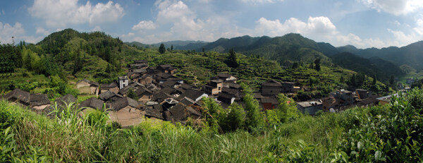 村庄全景图片