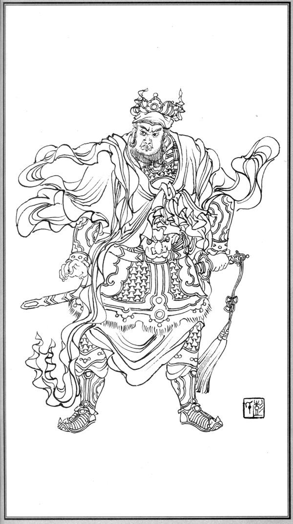中国神话人物072门神图片