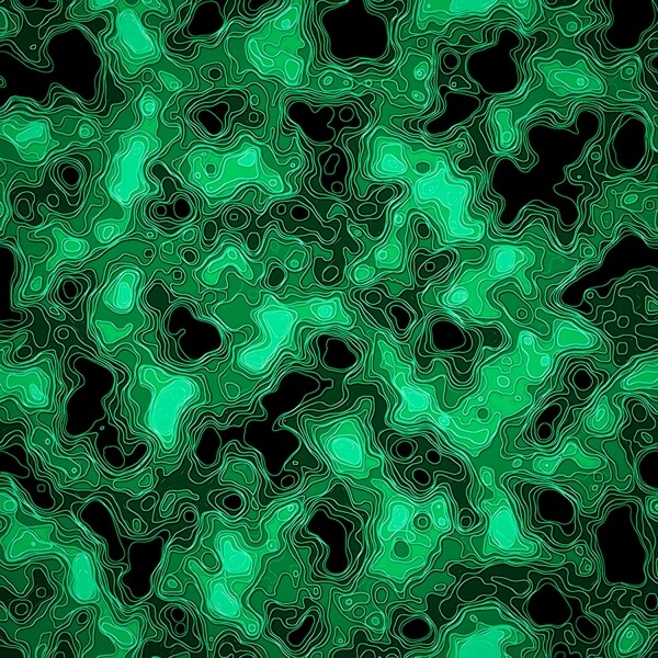 唯美艺术液态一圈圈幻想的绿色线条效果背景