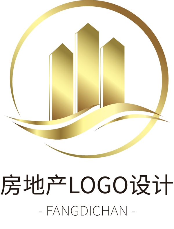 房地产金色logo