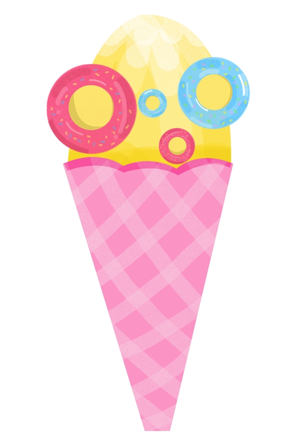 甜甜圈冰淇淋小吃