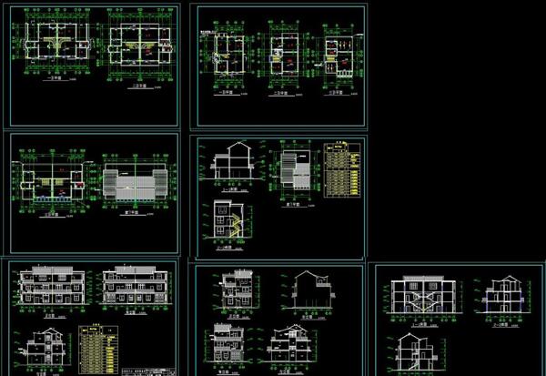 别墅建筑CAD施工图