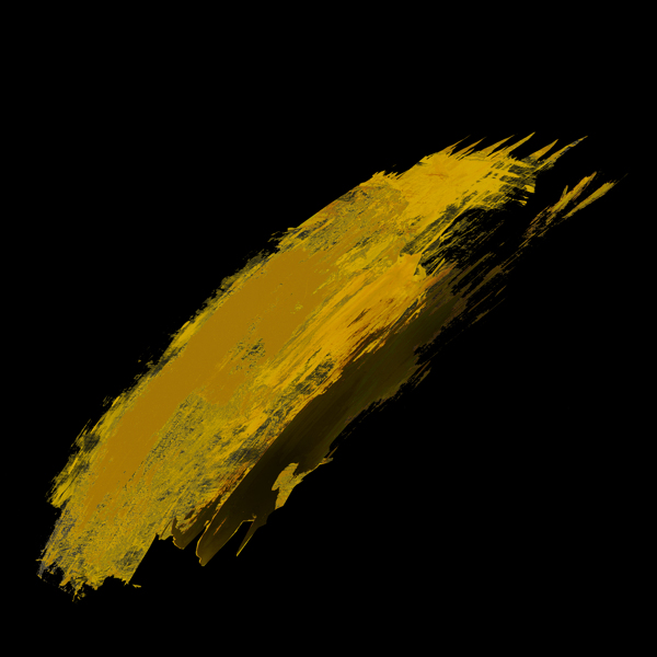 黄色颜料画AE视频模板