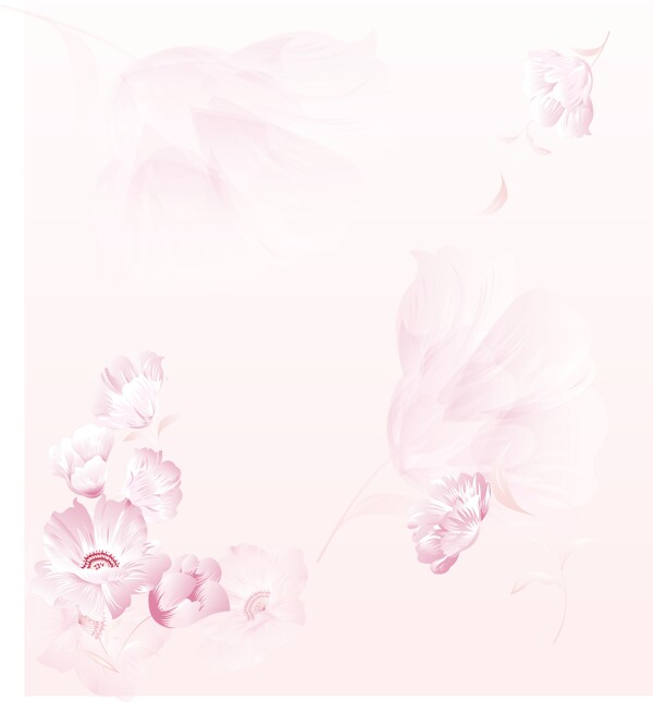 粉红花纹移门图片