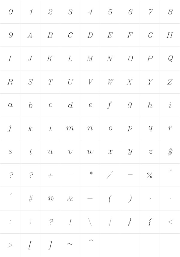 ItalicC英文字体